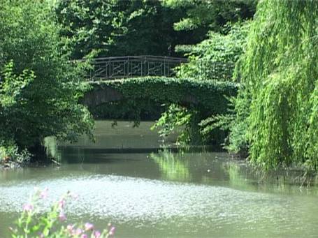 Krefeld : Wasserburg Linn, Wassergraben